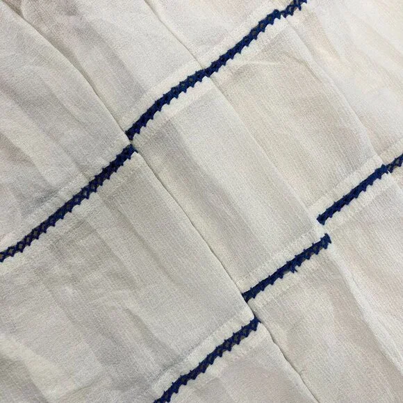 $385 NWOT See by Chloé Off-White Embroidered Maxi Skirt Size 38/L Pull-On - Picture 7 of 13